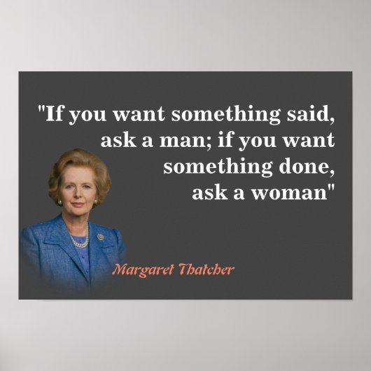 Margaret Thatcher citeert wie om te vragen Poster (Voorkant)