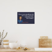Margaret Thatcher citeert wie om te vragen Poster (Keuken)