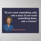 Margaret Thatcher citeert wie om te vragen Poster (Voorkant)