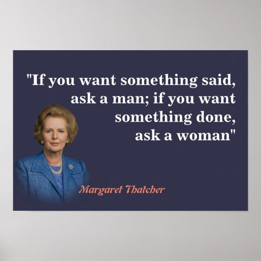 Margaret Thatcher citeert wie om te vragen Poster (Voorkant)