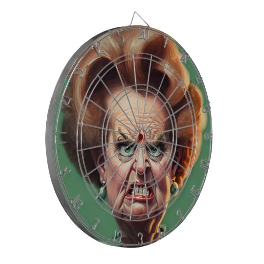 Margaret Thatcher Dartboard Dartbord (Voorkant Links)