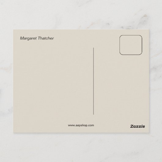 Margaret Thatcher, de IJzeren Dame Briefkaart (Achterkant)