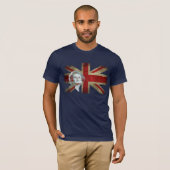 Margaret Thatcher en de vlag van het Verenigd Koni T-shirt (Voorkant volledig)