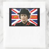 Margaret Thatcher I Love Maggie Rechthoekige Sticker (Tas)