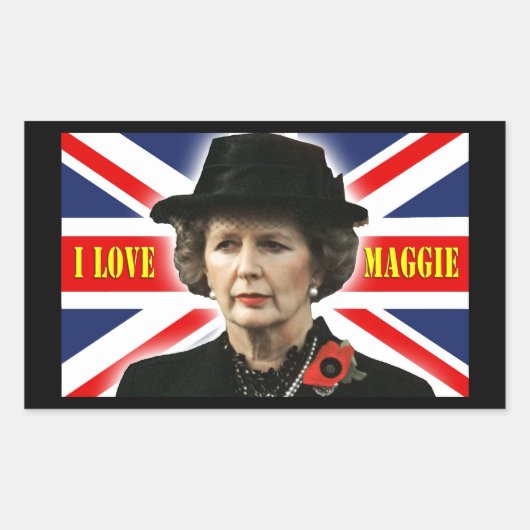 Margaret Thatcher I Love Maggie Rechthoekige Sticker (Voorkant)