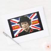 Margaret Thatcher I Love Maggie Rechthoekige Sticker (Envelop)