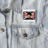 Margaret Thatcher I Love Maggie Vierkante Button 5,1 Cm (In situ)