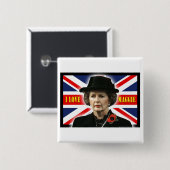 Margaret Thatcher I Love Maggie Vierkante Button 5,1 Cm (Voorkant /achterkant)