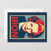 Margaret Thatcher "Iron"-Briefkaart Briefkaart (Voorkant / Achterkant)
