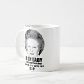 Margaret Thatcher Iron Lady Herdenking Koffie Mok (Voorkant links)