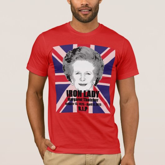 Margaret Thatcher Iron Lady Herdenking Shirt (Voorkant)