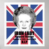 Margaret Thatcher Iron Lady R.I.P poster (Voorkant)