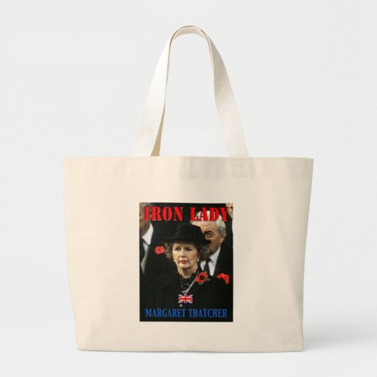 Margaret Thatcher minister-president Grote Tote Bag (Voorkant)