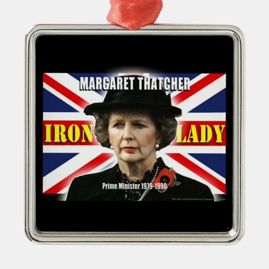 Margaret Thatcher minister-president Metalen Ornament (Voorkant)