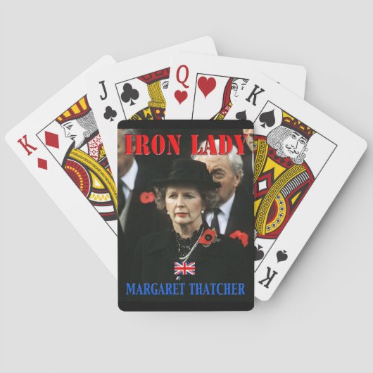 Margaret Thatcher minister-president Pokerkaarten (Achterkant)