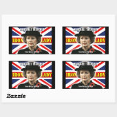 Margaret Thatcher minister-president Rechthoekige Sticker (Vel)