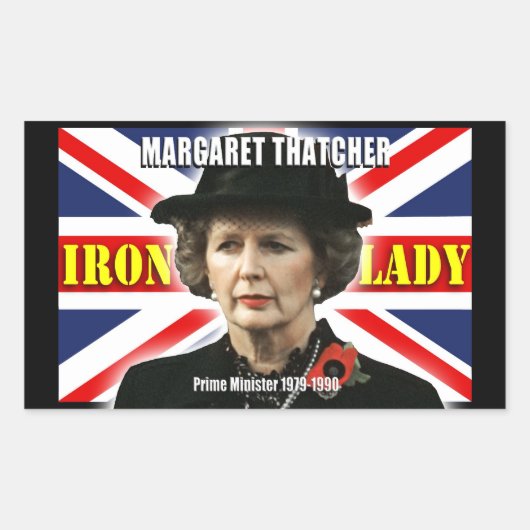 Margaret Thatcher minister-president Rechthoekige Sticker (Voorkant)