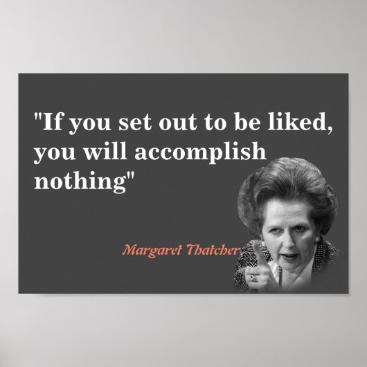 Margaret Thatcher over geliefd zijn Poster (Voorkant)