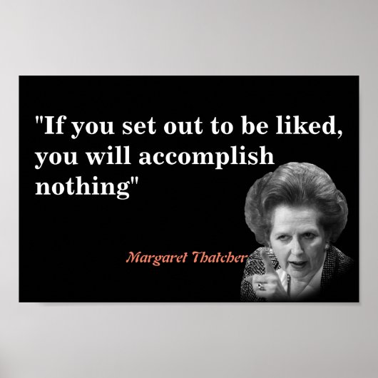 Margaret Thatcher over geliefd zijn Poster (Voorkant)