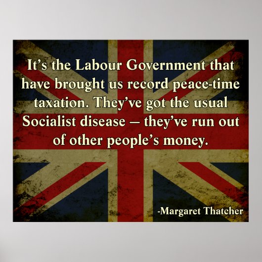 Margaret Thatcher Poster (Voorkant)