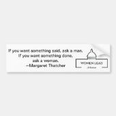 Margaret Thatcher Quote Bumpersticker (Voorkant)