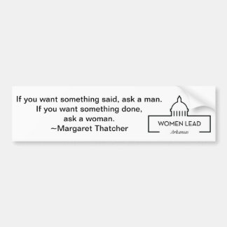 Margaret Thatcher Quote Bumpersticker