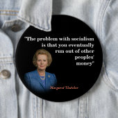 Margaret Thatcher Quote over de Button van het soc (In situ)