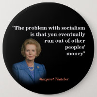 Margaret Thatcher Quote over de Button van het soc