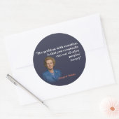 Margaret Thatcher Quote over de klassieke socialis Ronde Sticker (Envelop)