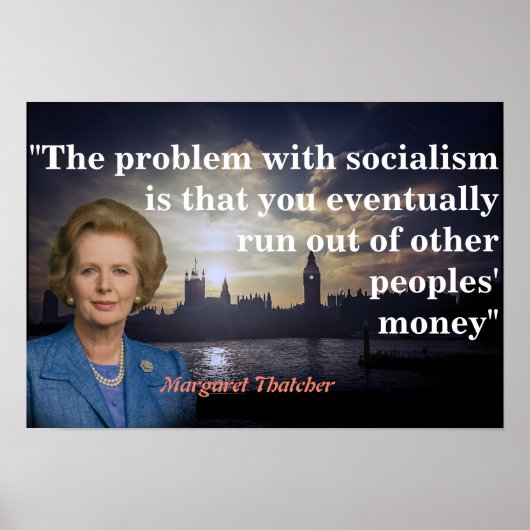 Margaret Thatcher Quote over het Poster van het so (Voorkant)