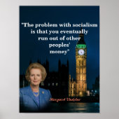 Margaret Thatcher Quote over het Poster van het so (Voorkant)