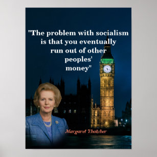 Margaret Thatcher Quote over het Poster van het so