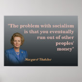 Margaret Thatcher Quote over het Poster van het so (Voorkant)