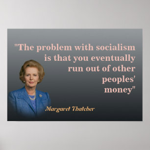 Margaret Thatcher Quote over het Poster van het so