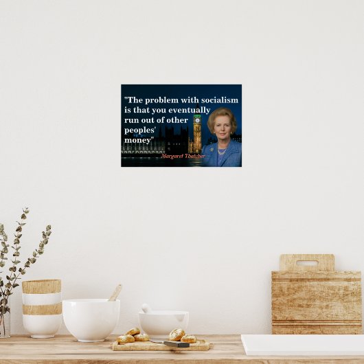 Margaret Thatcher Quote over het Poster van het so (Keuken)