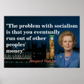 Margaret Thatcher Quote over het Poster van het so (Voorkant)
