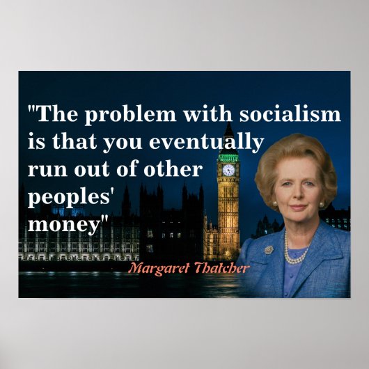 Margaret Thatcher Quote over het Poster van het so (Voorkant)