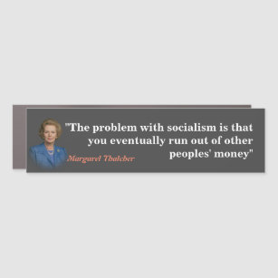 Margaret Thatcher Quote over het socialisme Automagneet