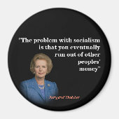 Margaret Thatcher Quote over het socialisme Magneet (Voorkant)