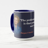 Margaret Thatcher Quote over het socialisme Mok (Voorkant links)