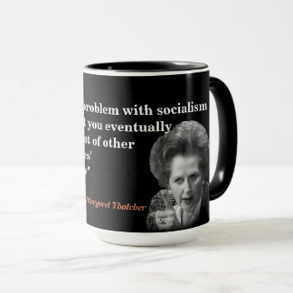 Margaret Thatcher Quote over het socialisme Mok