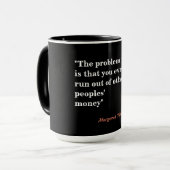 Margaret Thatcher Quote over het socialisme Mok (Voorkant links)