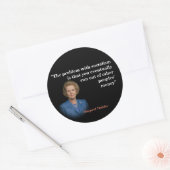 Margaret Thatcher Quote over het socialisme Ronde Sticker (Envelop)