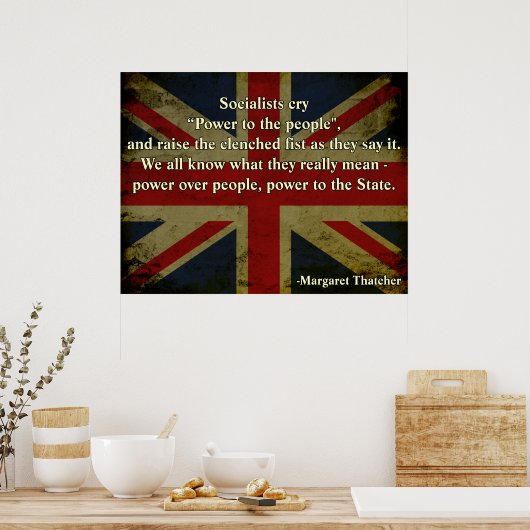 Margaret Thatcher Quote Poster (Keuken)