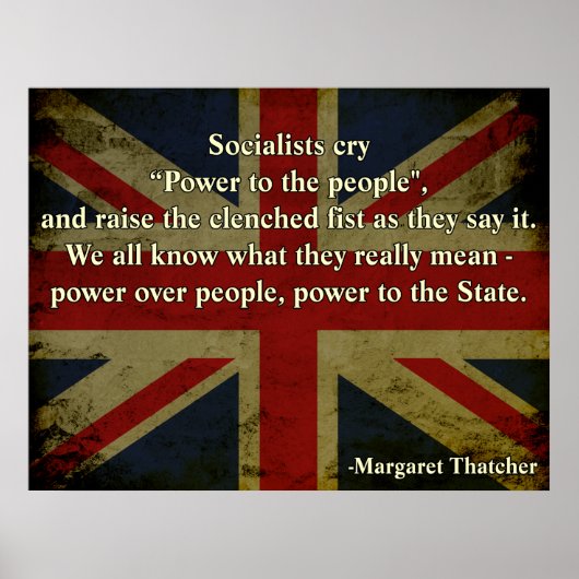Margaret Thatcher Quote Poster (Voorkant)