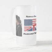 Margaret Thatcher & Ronald Reagan Matglas Bierpul (Voorkant links)