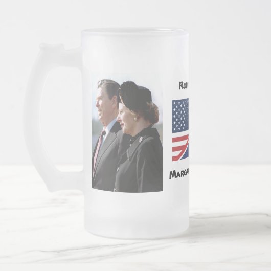 Margaret Thatcher & Ronald Reagan Matglas Bierpul (Links)