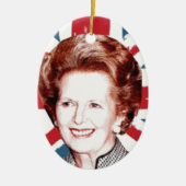 MARGARET THATCHER UNION JACK KERAMISCH ORNAMENT (Voorkant)