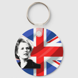 Margaret Thatcher Union Jack Sleutelhanger