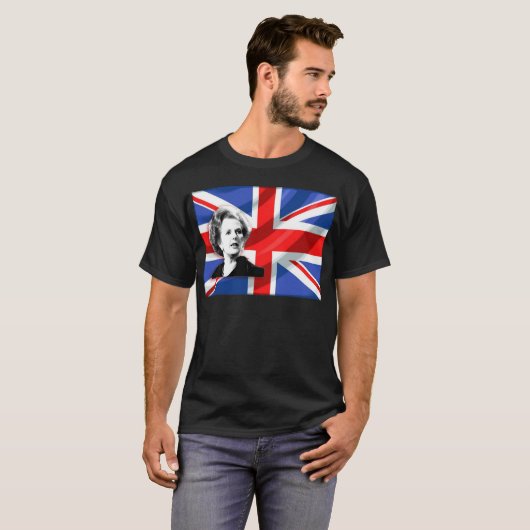 Margaret Thatcher Union Jack T-shirt (Voorkant volledig)